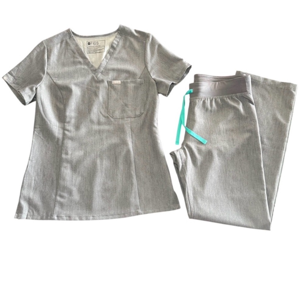 Figs Scrubs Womens Catarina Technical Collection Top And Straight Leg Pants Sz S